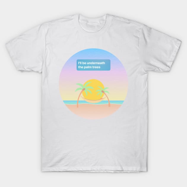 Palm Trees Surfaces T-Shirt by mansinone3